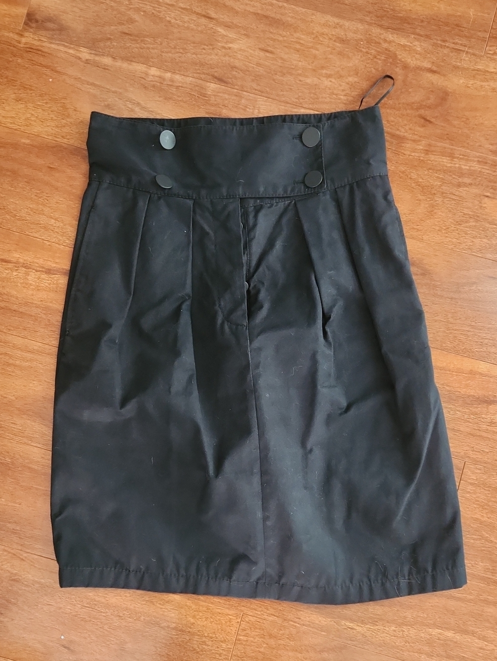Stella McCartney Black High-Waist Pleated Pencil Skirt